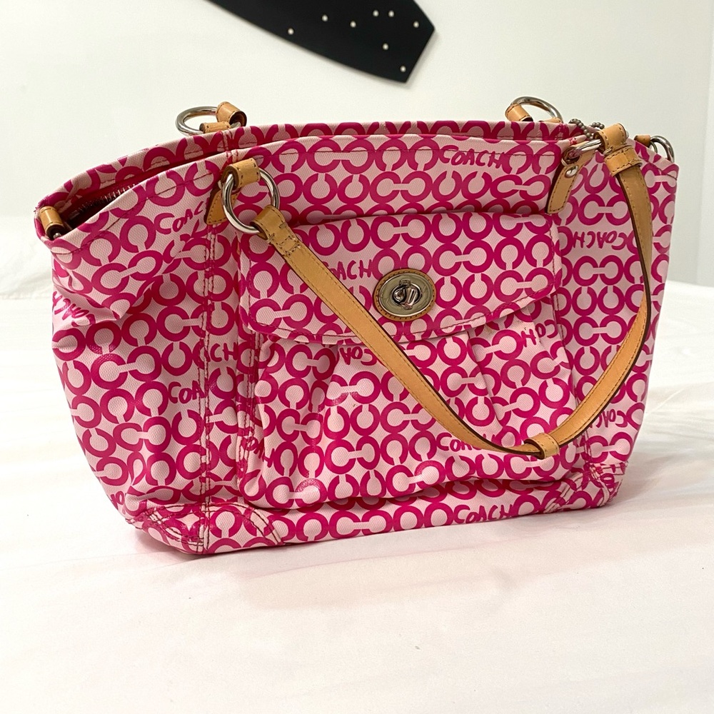 Pink Leather Coach Purse